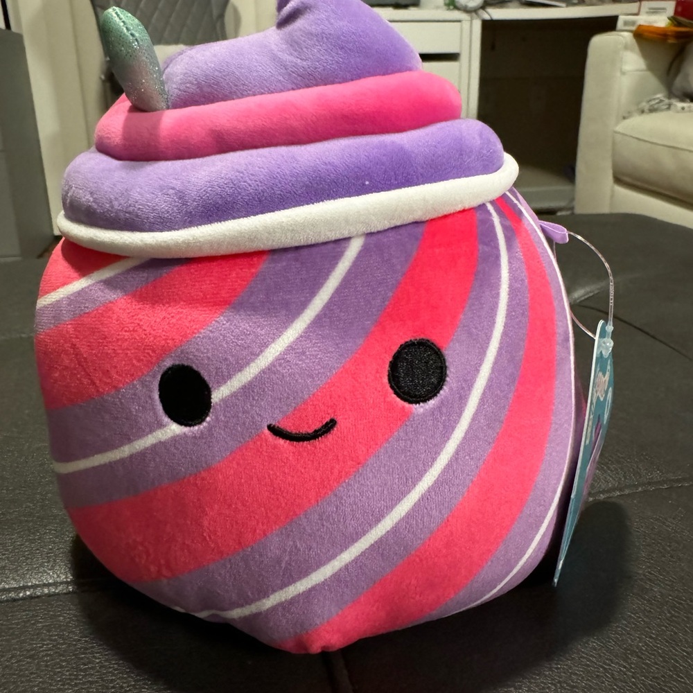 Squishmallows Cristina 8” Pink and Purple Stuffed Slushie